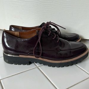 Franco Sarto Maroon Patent Loafers